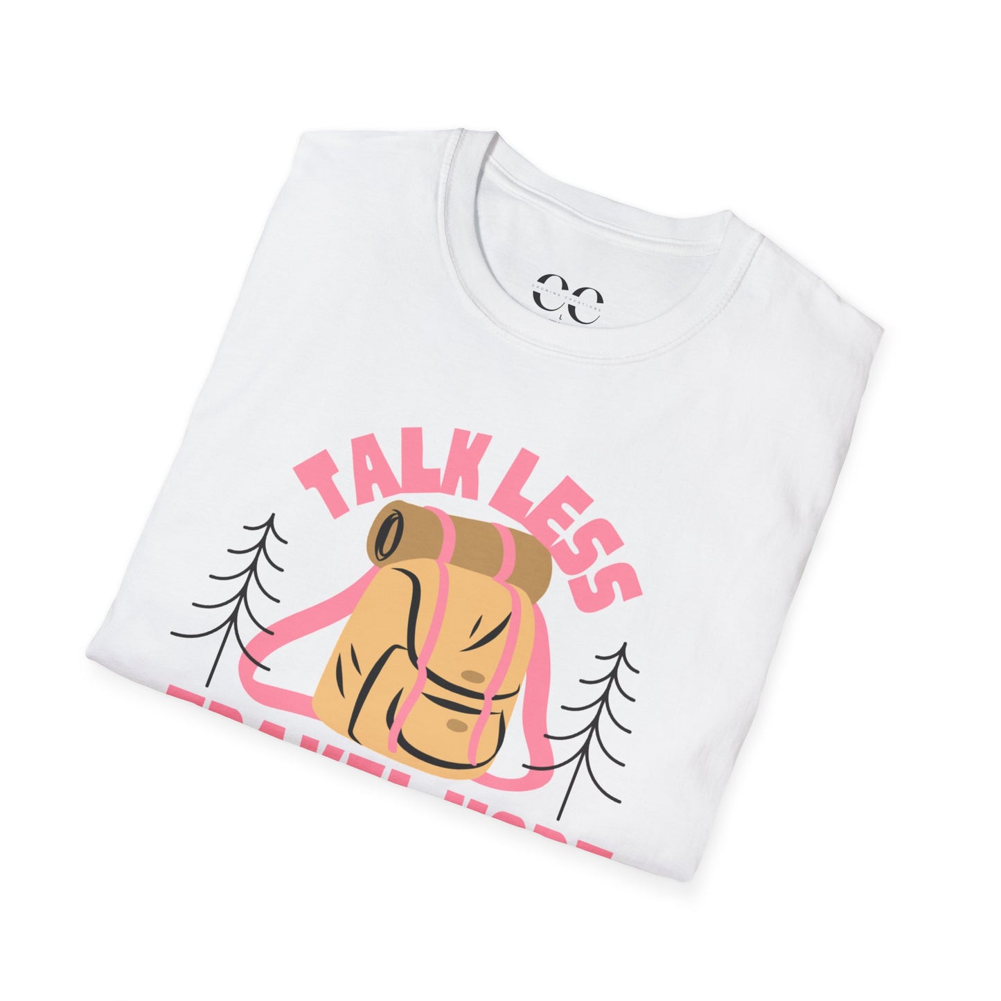 Womens Tshirt- Talk Less Travel More- Pink