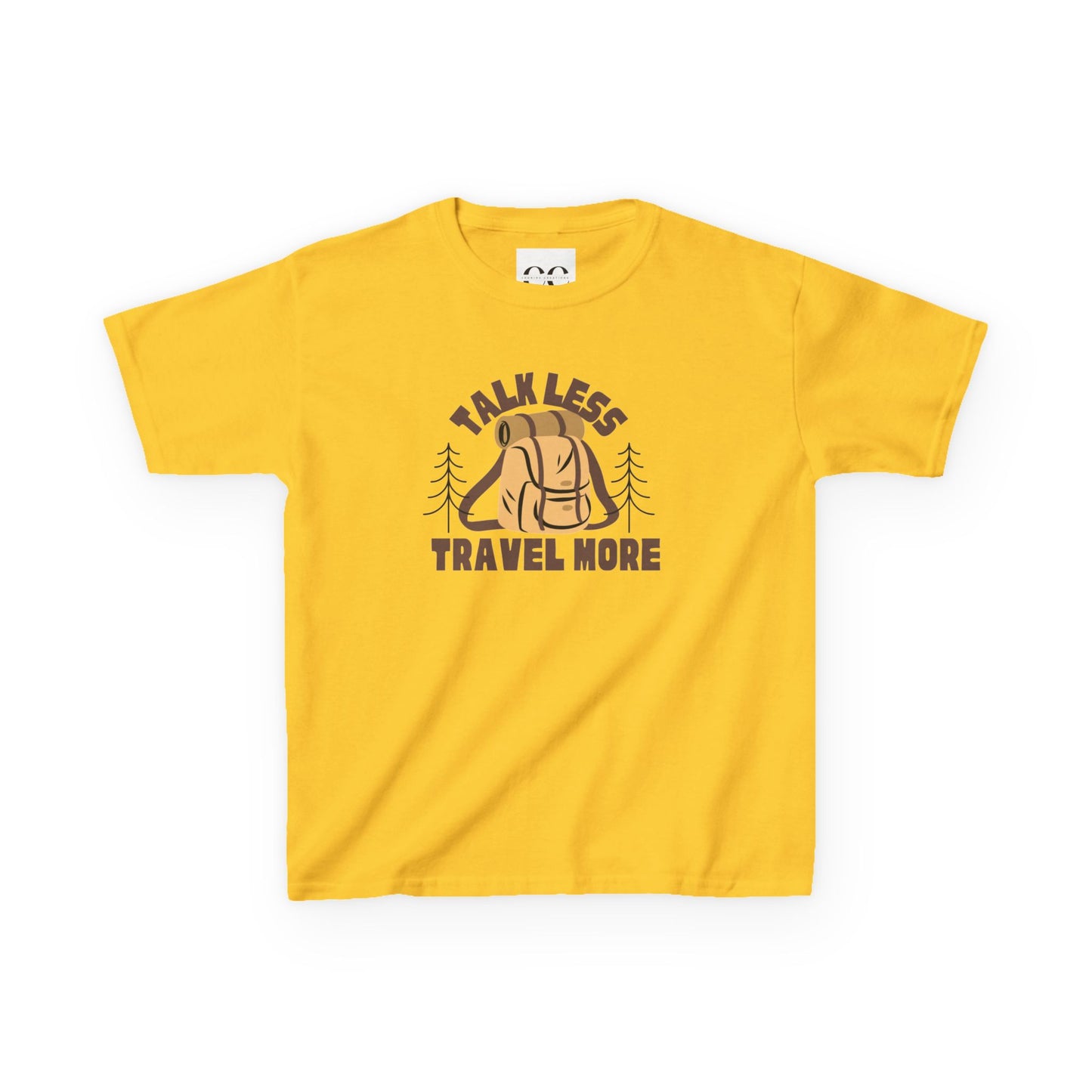 Kids Tee- Talk Less Travel More- Brown