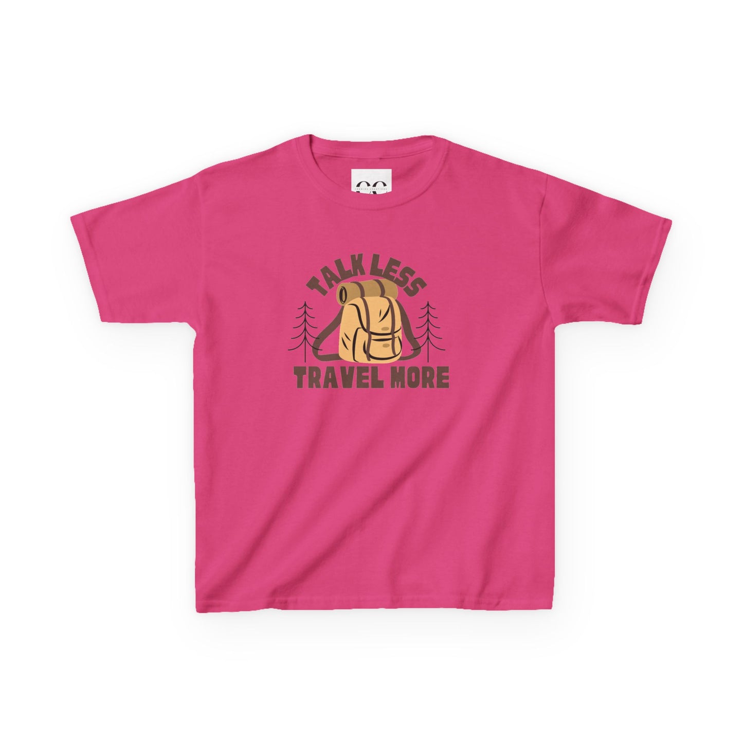 Kids Tee- Talk Less Travel More- Brown