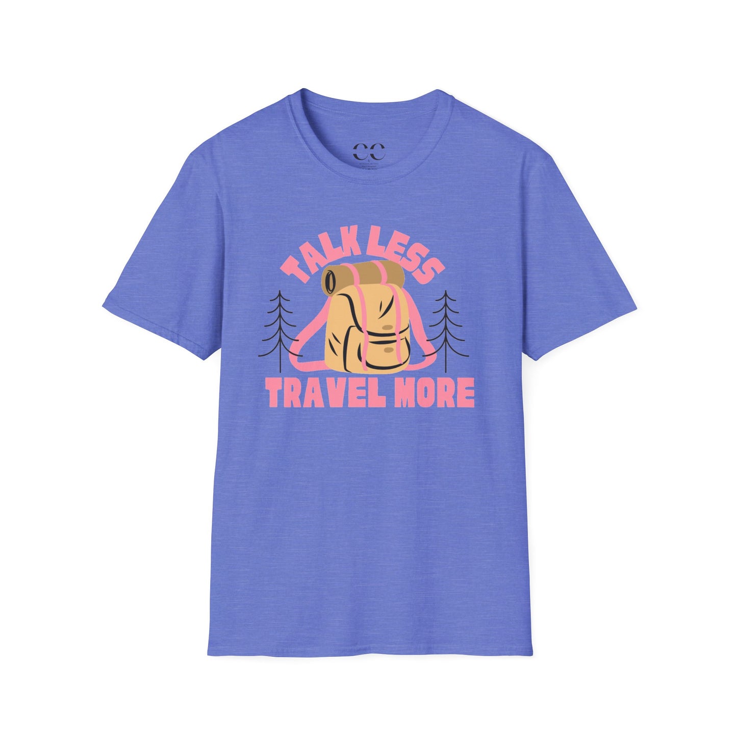 Womens Tshirt- Talk Less Travel More- Pink