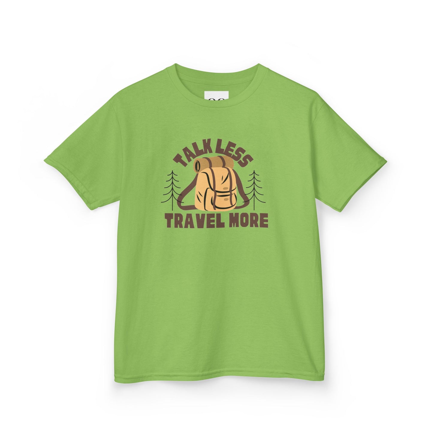 Kids Tee- Talk Less Travel More- Brown