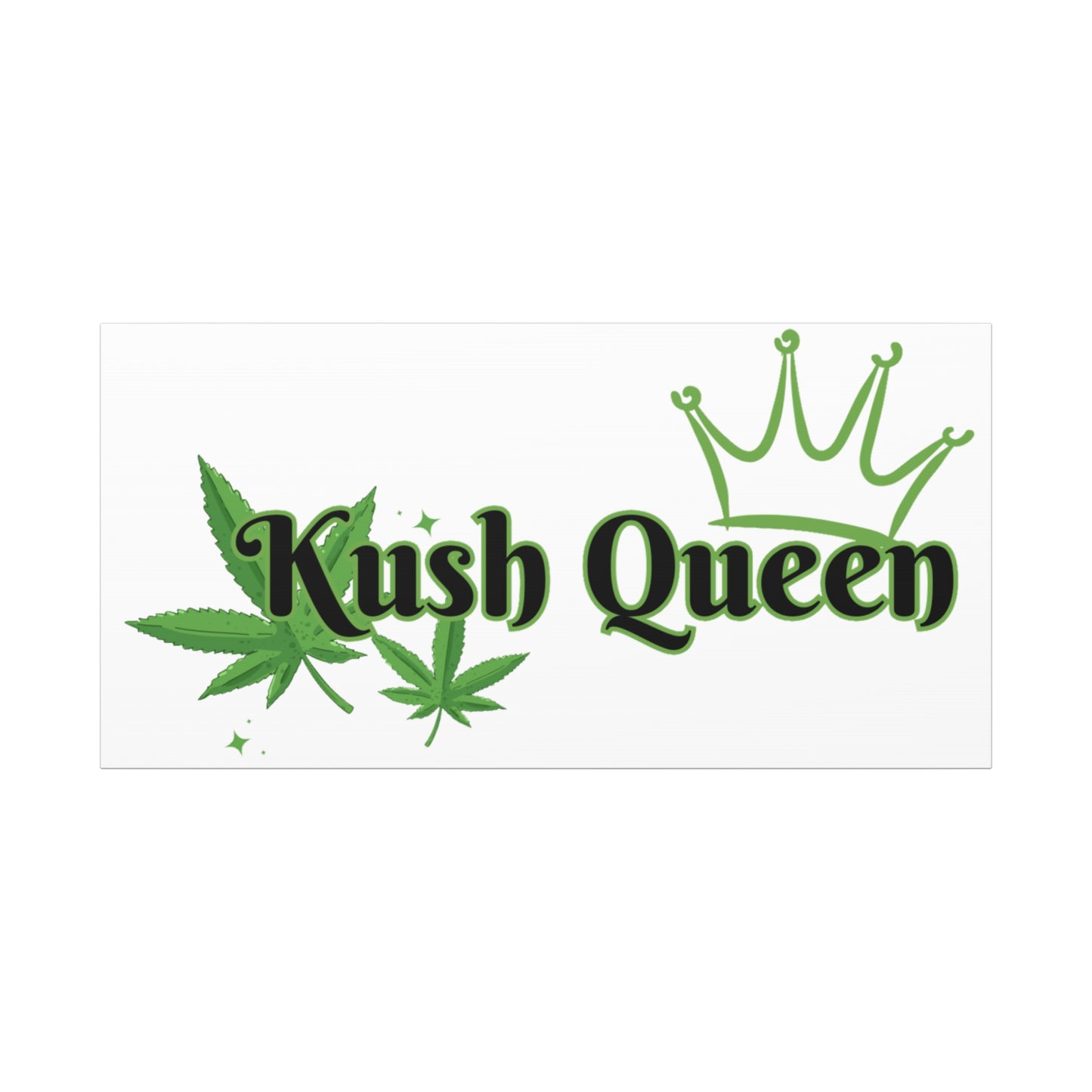 Kush Queen Matte Canvas Art, Cannabis Wall Decor, Stoner Home Decor, Greenery Wall Art, Gift for Her, High Vibe Artwork