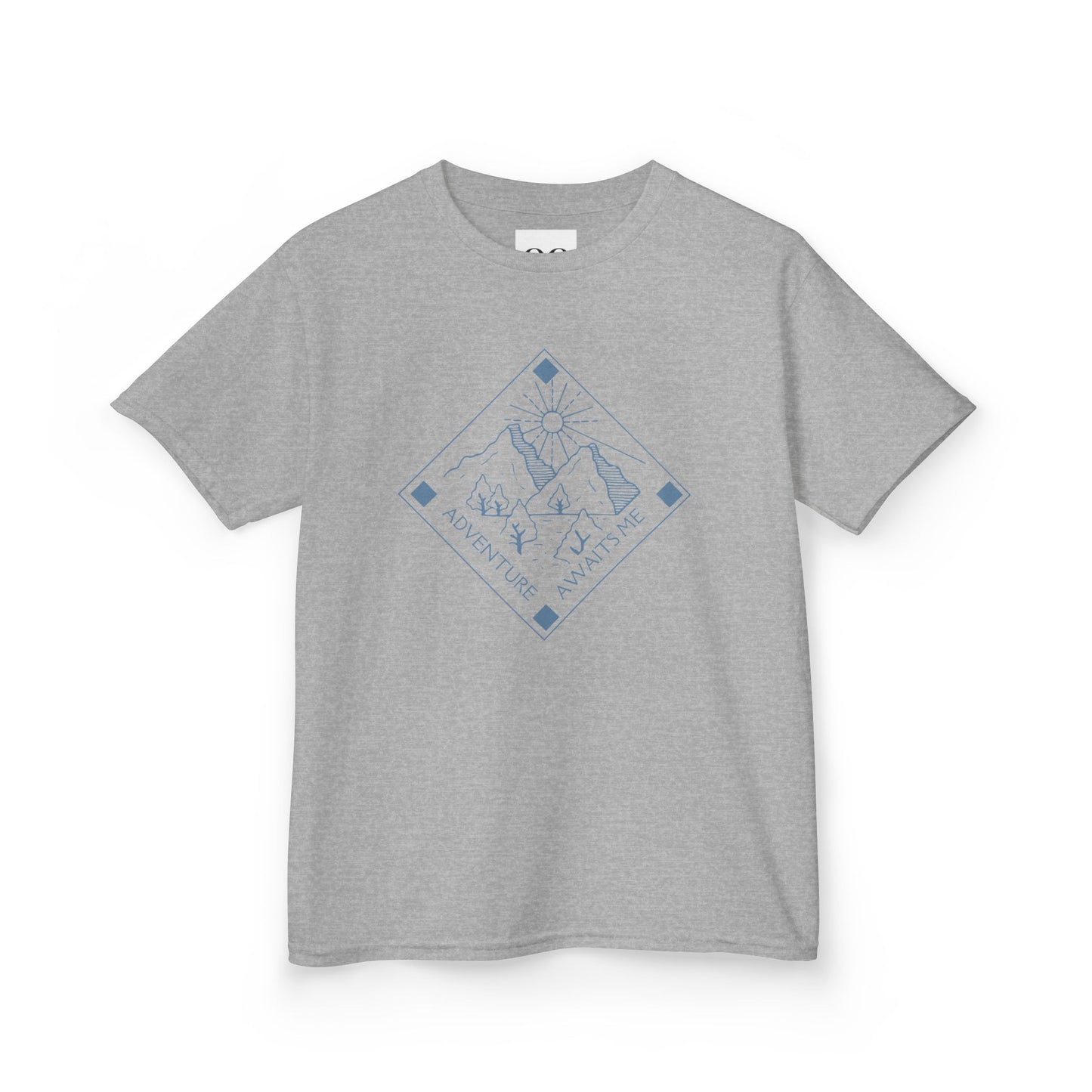 Kids Tee- Adventure Awaits Me- Blue