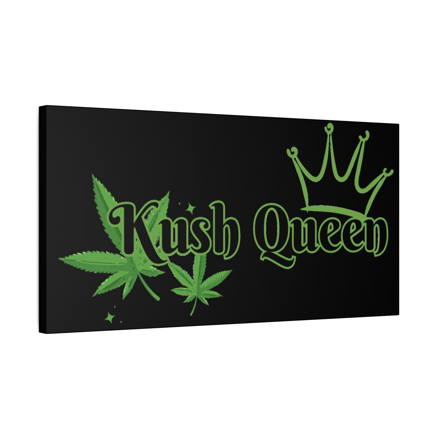 Kush Queen Matte Canvas Art, Cannabis Wall Decor, Stoner Home Decor, Greenery Wall Art, Gift for Her, High Vibe Artwork