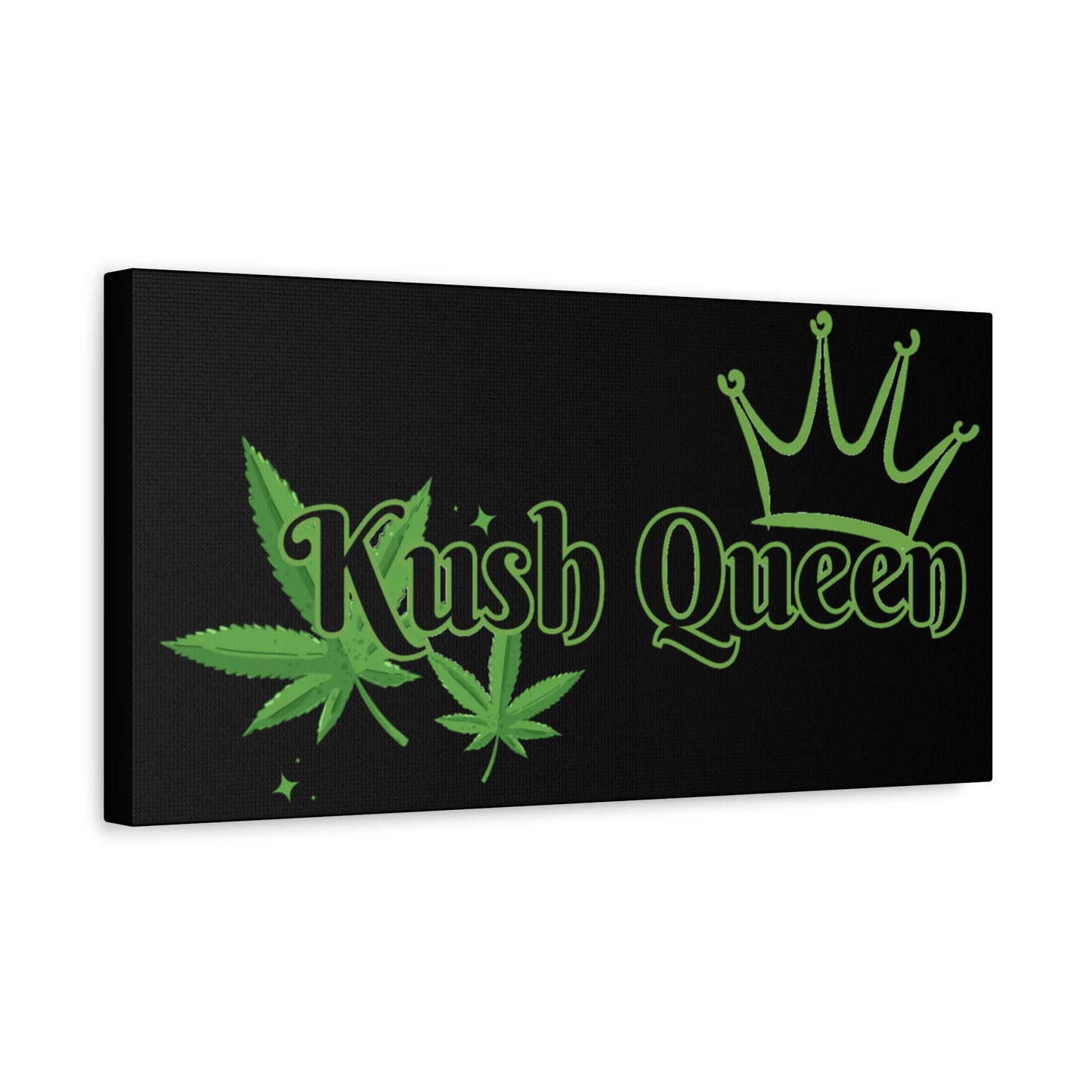 Kush Queen Matte Canvas Art, Cannabis Wall Decor, Stoner Home Decor, Greenery Wall Art, Gift for Her, High Vibe Artwork