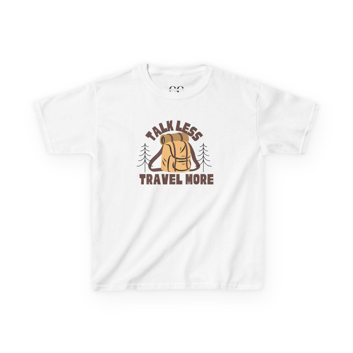 Kids Tee- Talk Less Travel More- Brown