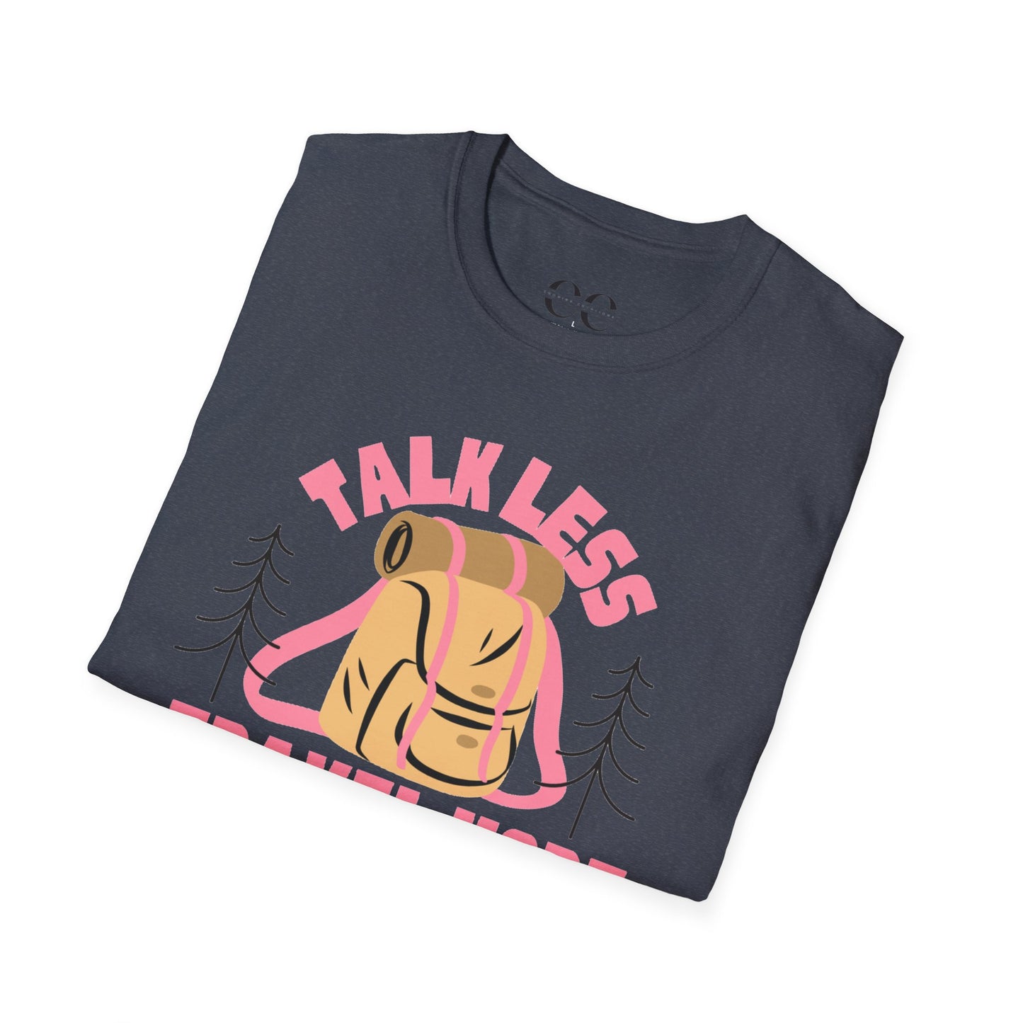 Womens Tshirt- Talk Less Travel More- Pink