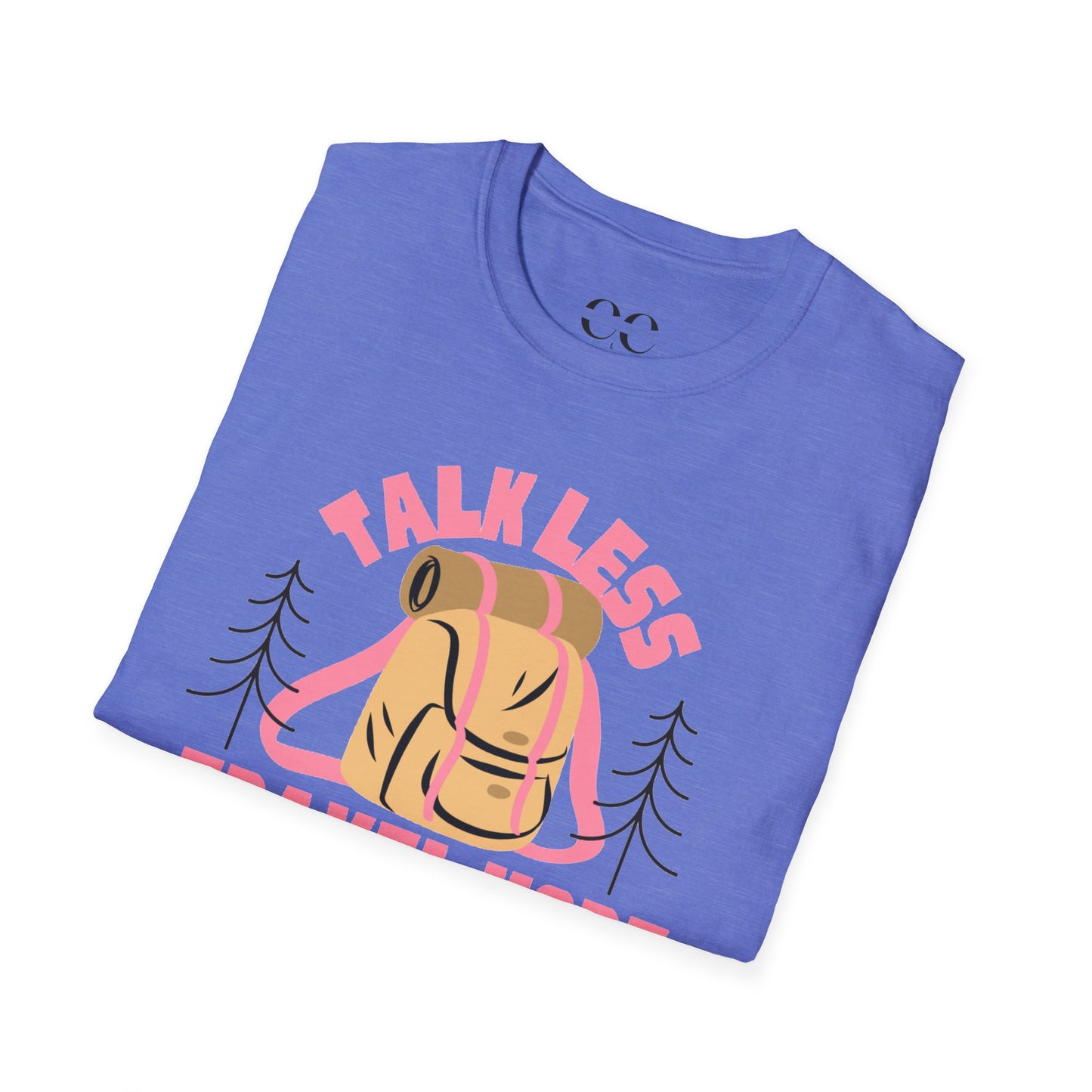 Womens Tshirt- Talk Less Travel More- Pink