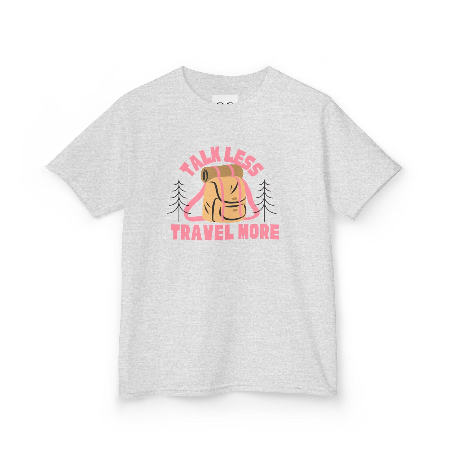 Kids Tee - talk less travel more- Pink