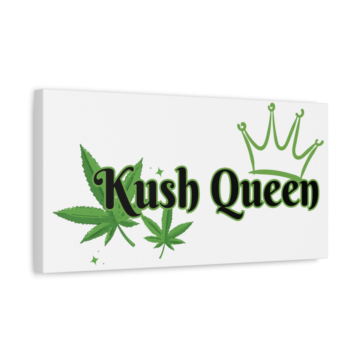 Kush Queen Matte Canvas Art, Cannabis Wall Decor, Stoner Home Decor, Greenery Wall Art, Gift for Her, High Vibe Artwork