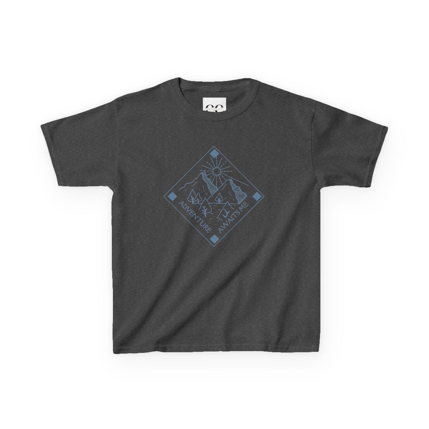 Kids Tee- Adventure Awaits Me- Blue