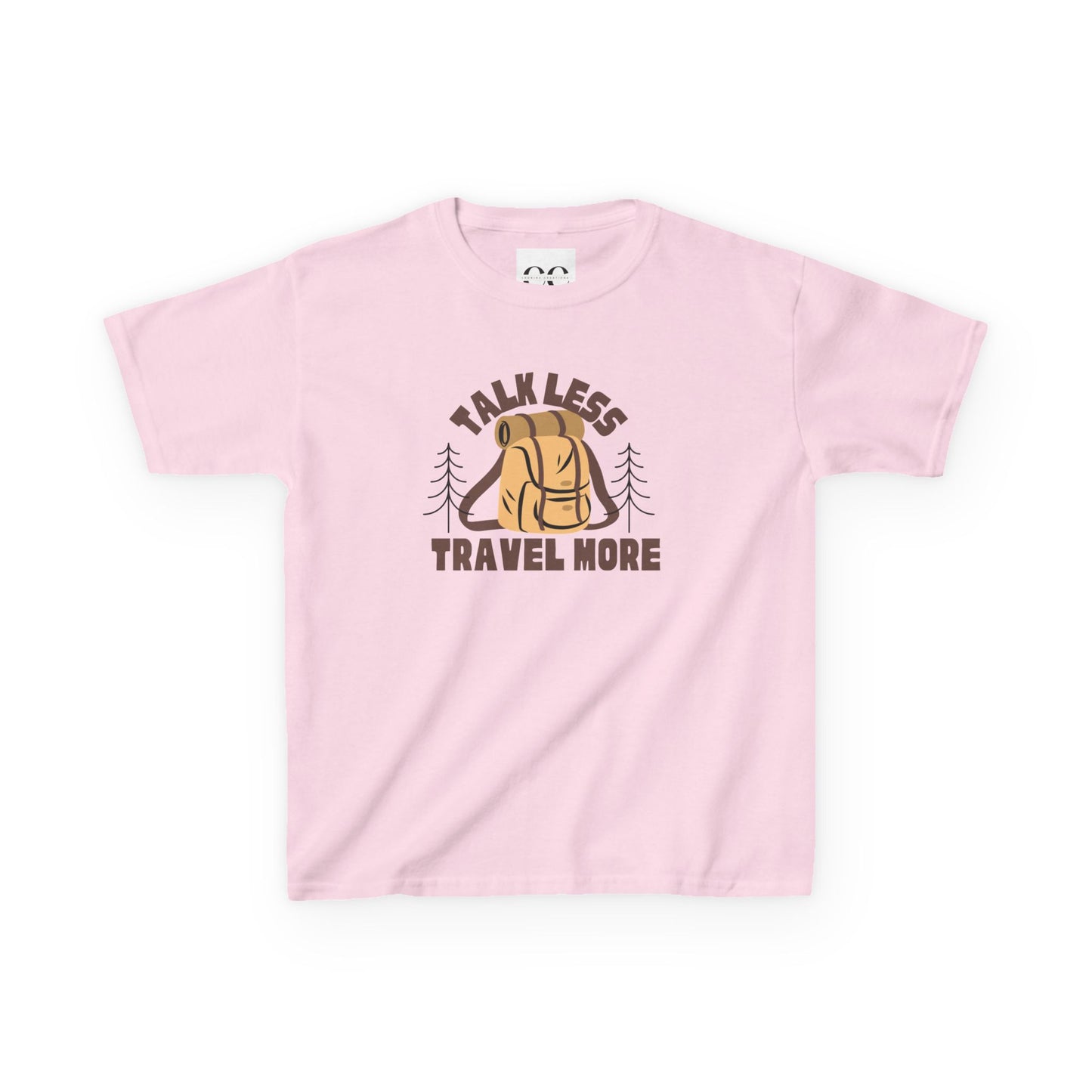 Kids Tee- Talk Less Travel More- Brown