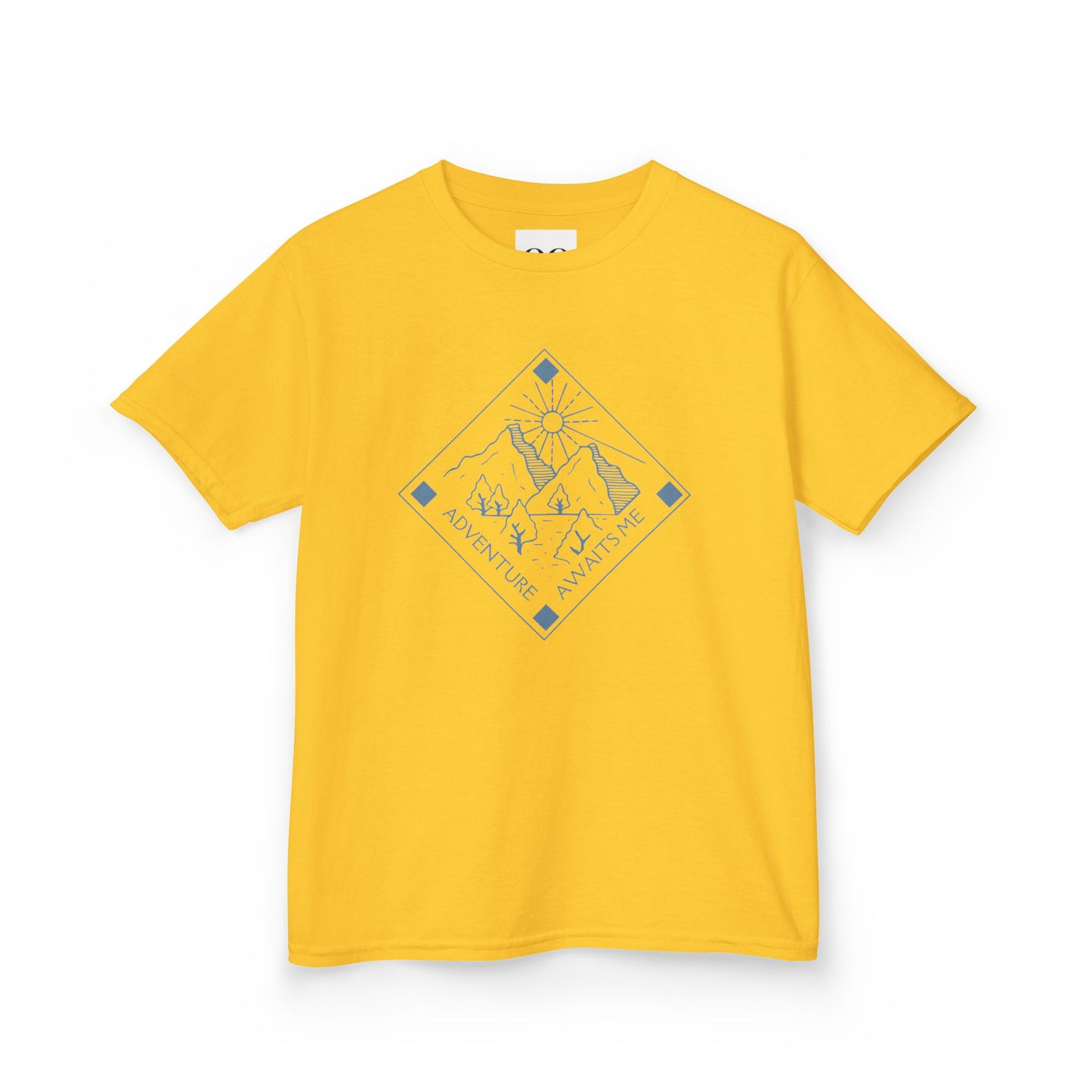 Kids Tee- Adventure Awaits Me- Blue