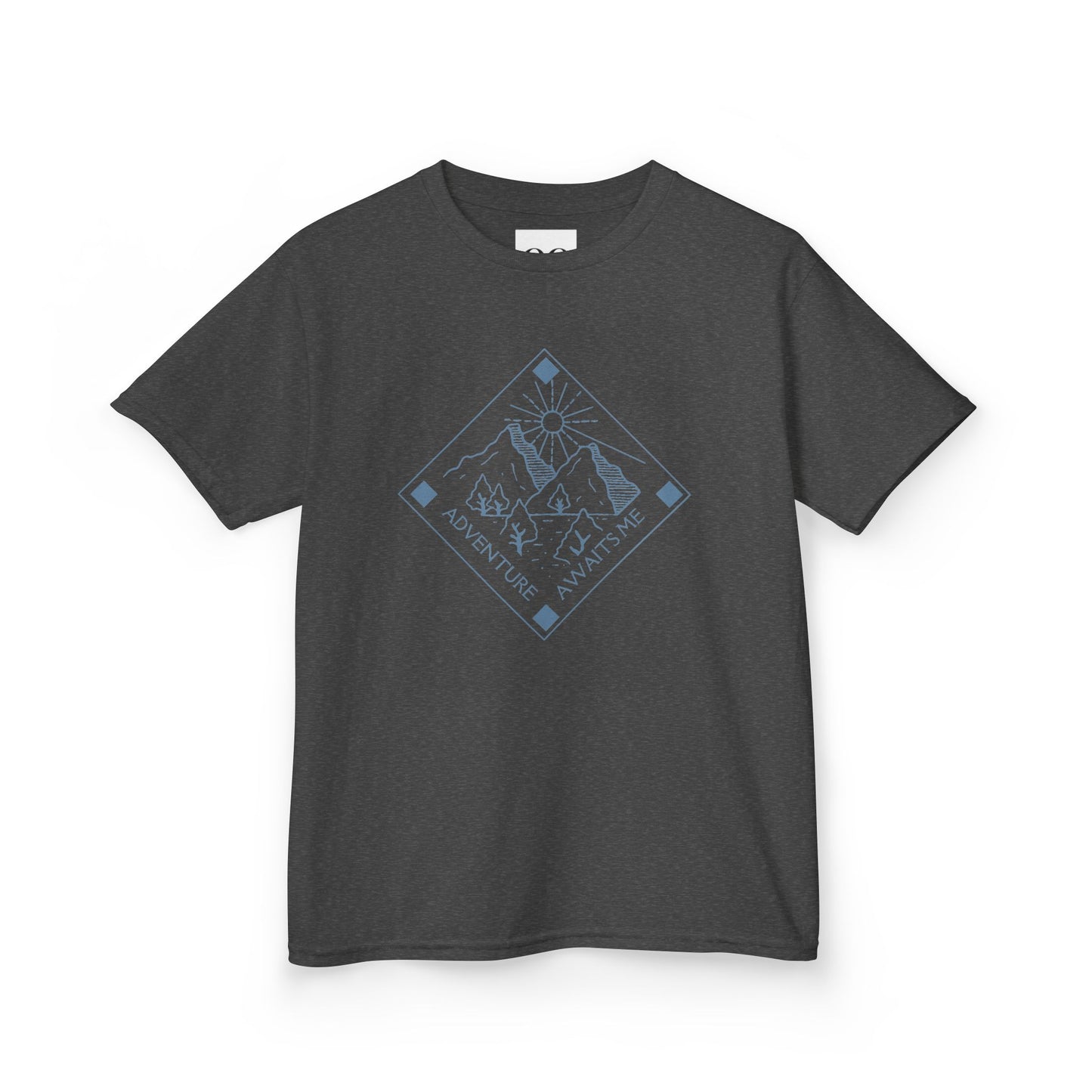 Kids Tee- Adventure Awaits Me- Blue