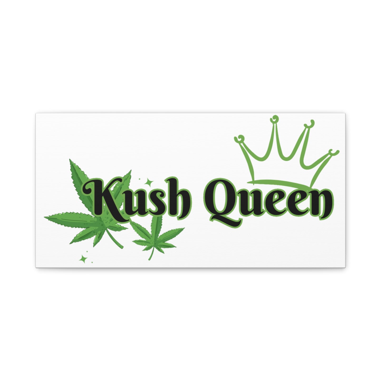 Kush Queen Matte Canvas Art, Cannabis Wall Decor, Stoner Home Decor, Greenery Wall Art, Gift for Her, High Vibe Artwork