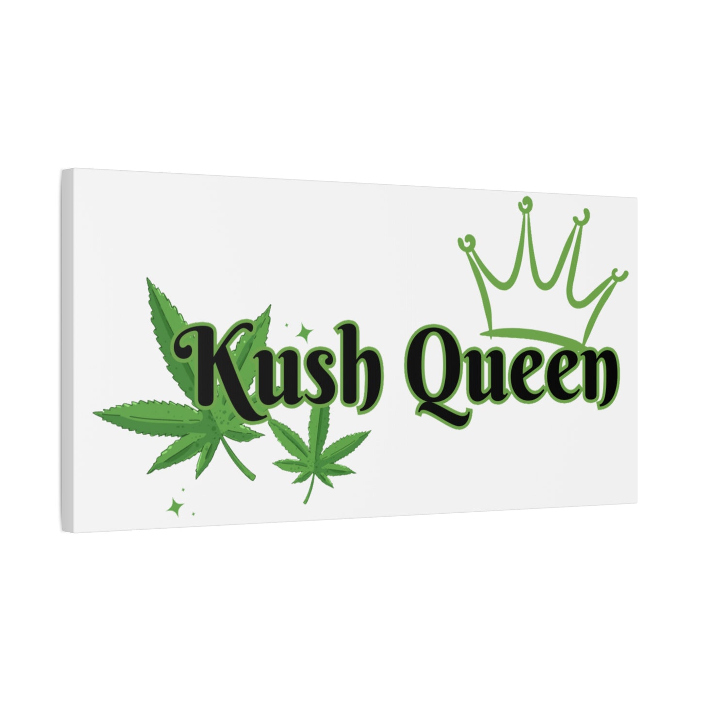 Kush Queen Matte Canvas Art, Cannabis Wall Decor, Stoner Home Decor, Greenery Wall Art, Gift for Her, High Vibe Artwork