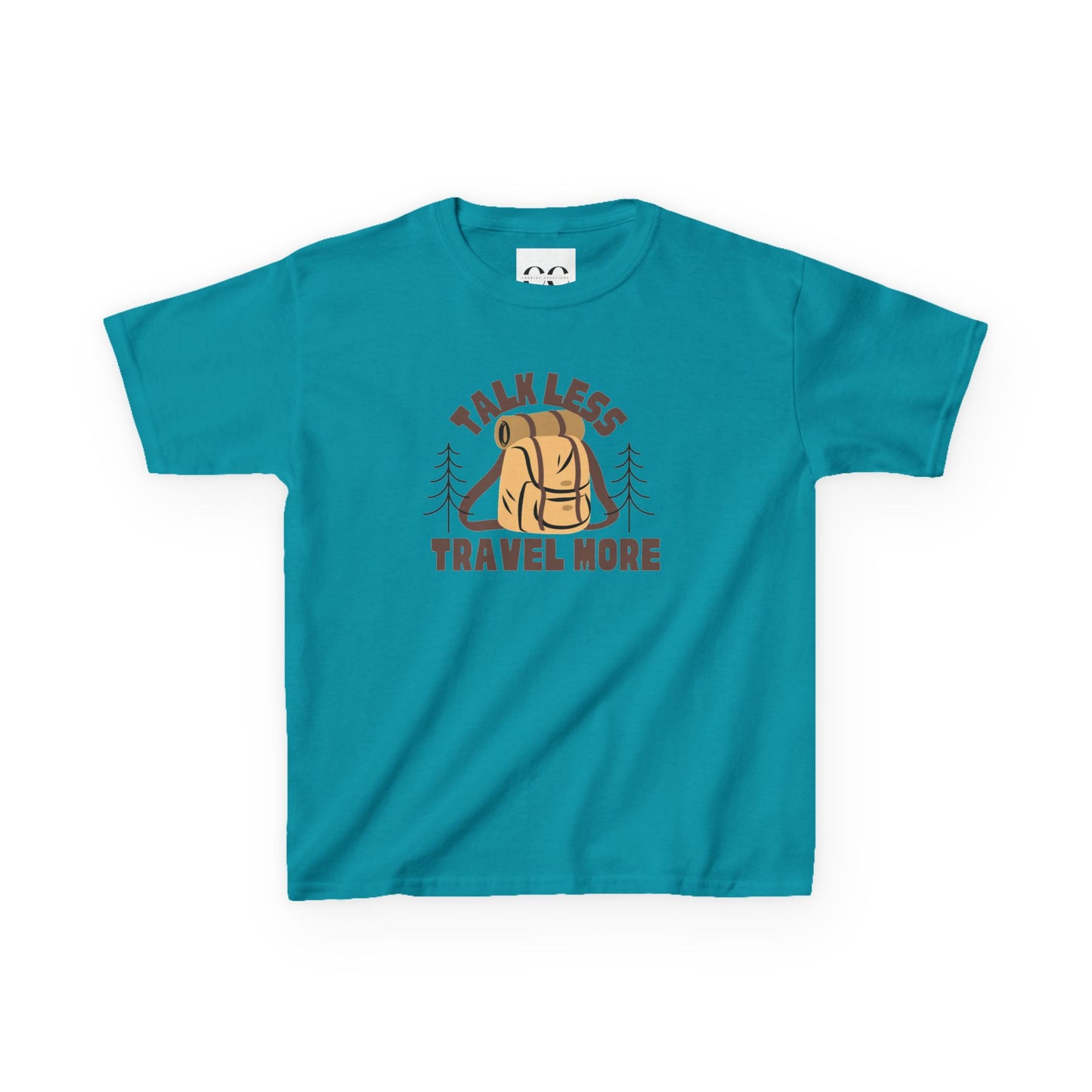 Kids Tee- Talk Less Travel More- Brown