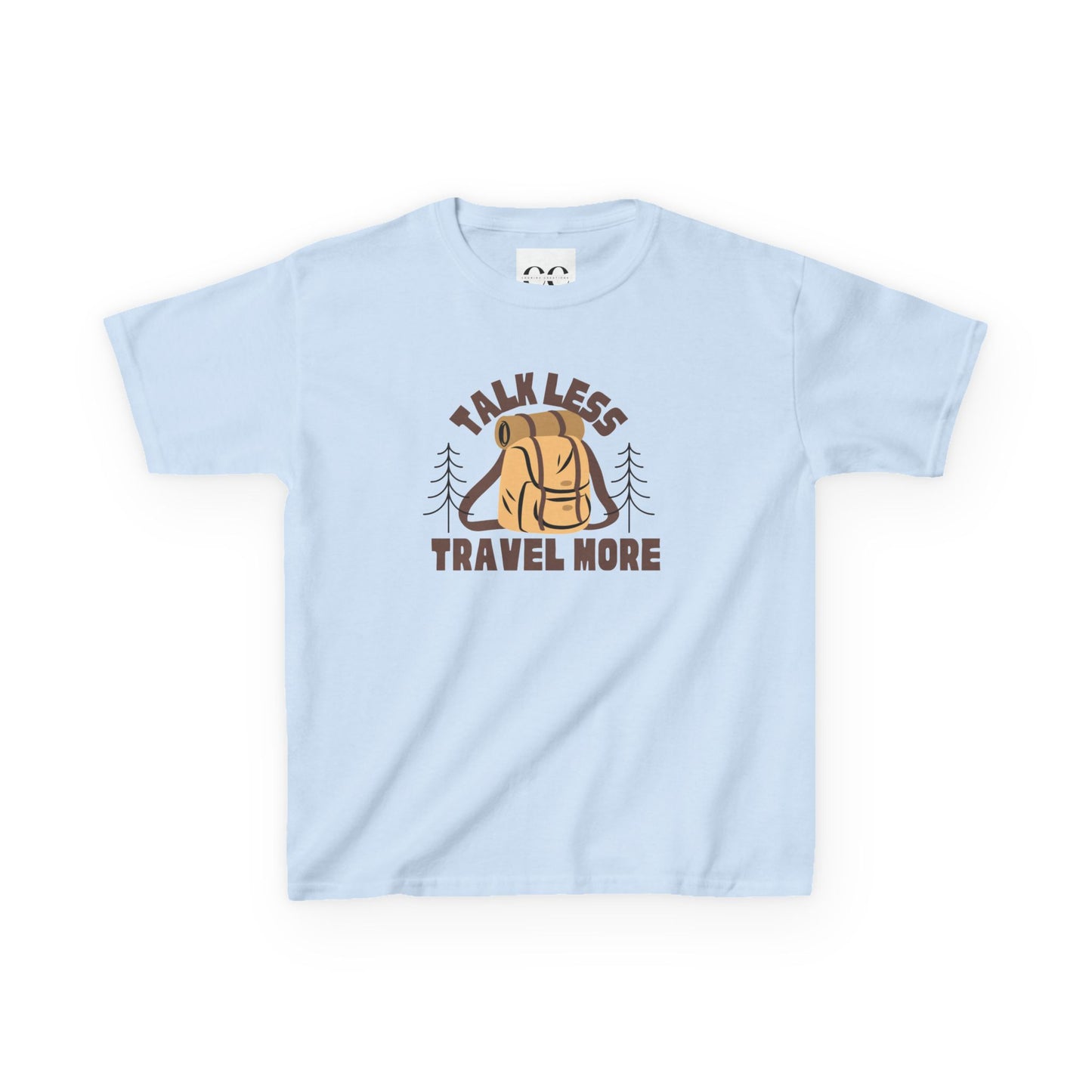 Kids Tee- Talk Less Travel More- Brown