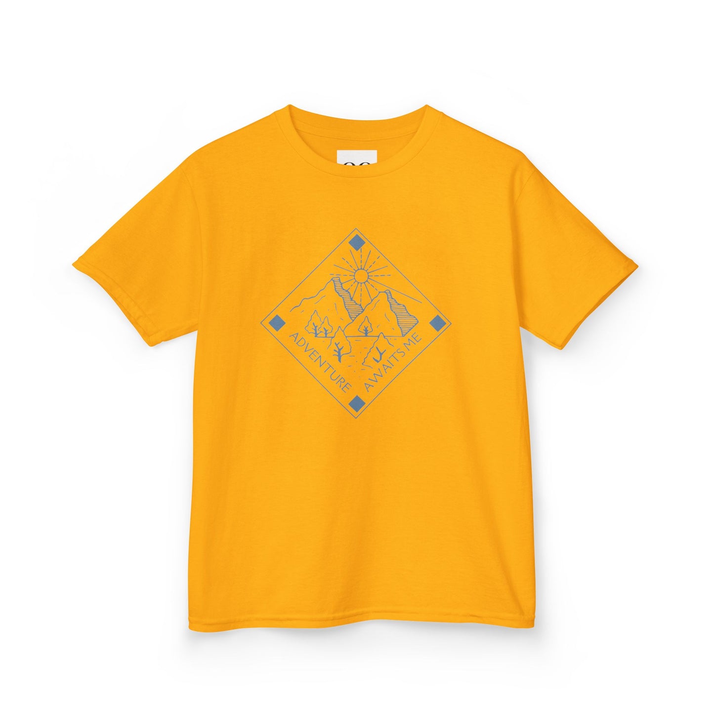 Kids Tee- Adventure Awaits Me- Blue