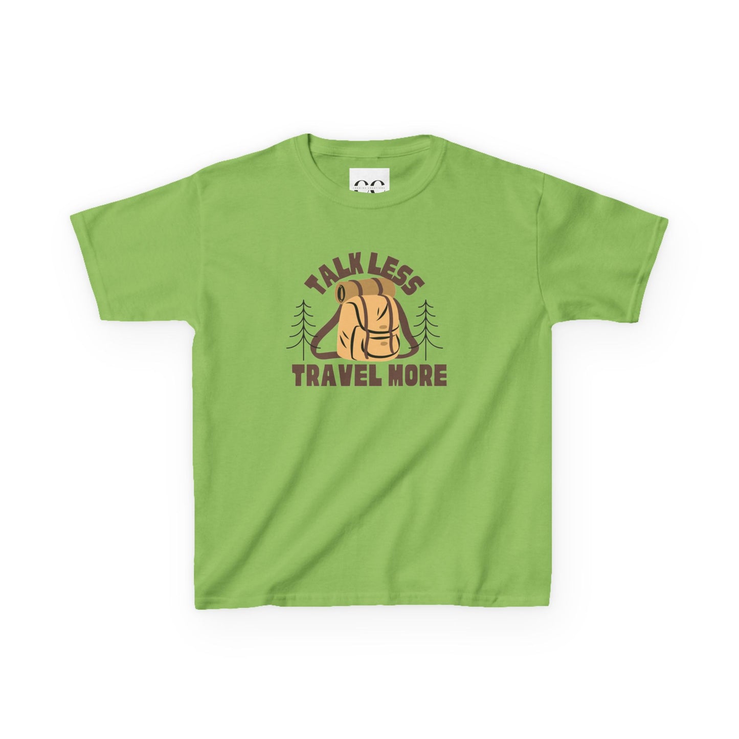 Kids Tee- Talk Less Travel More- Brown