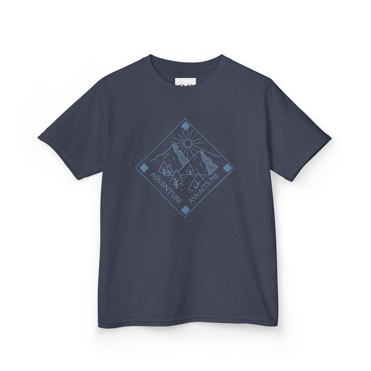 Kids Tee- Adventure Awaits Me- Blue