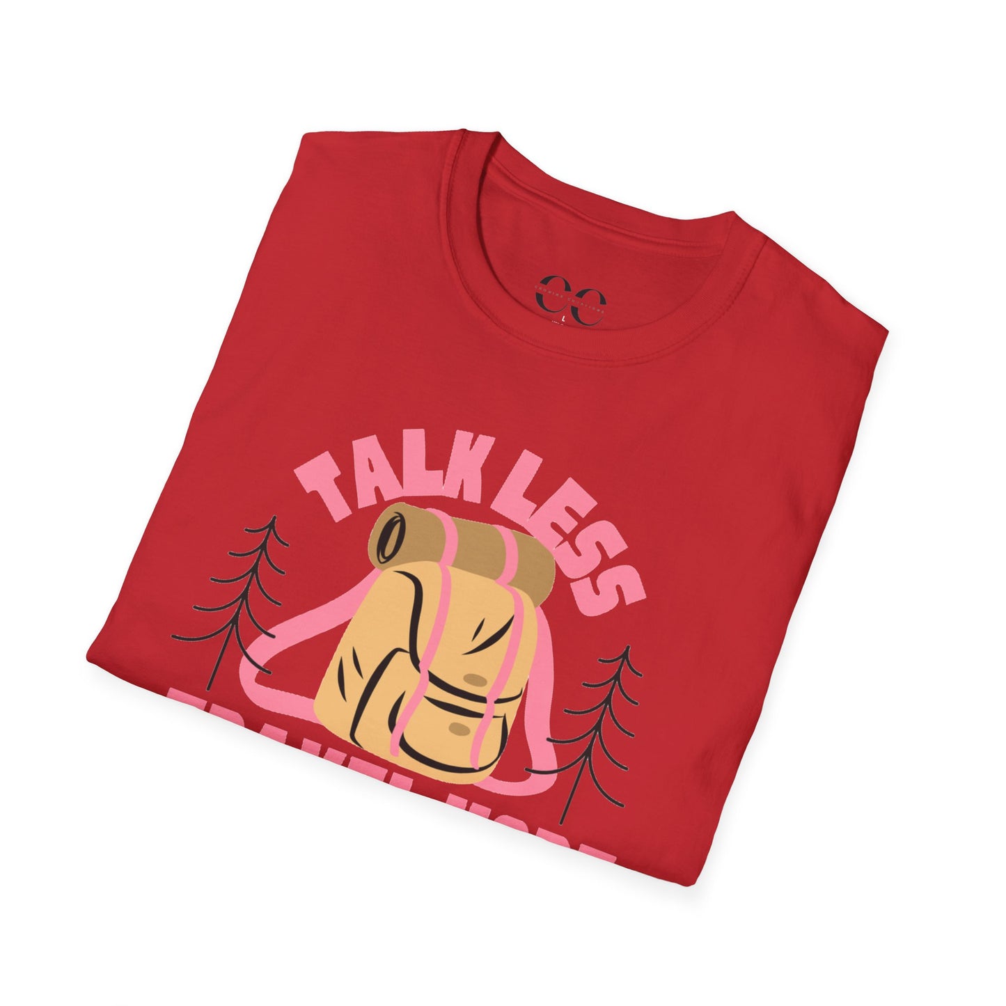 Womens Tshirt- Talk Less Travel More- Pink