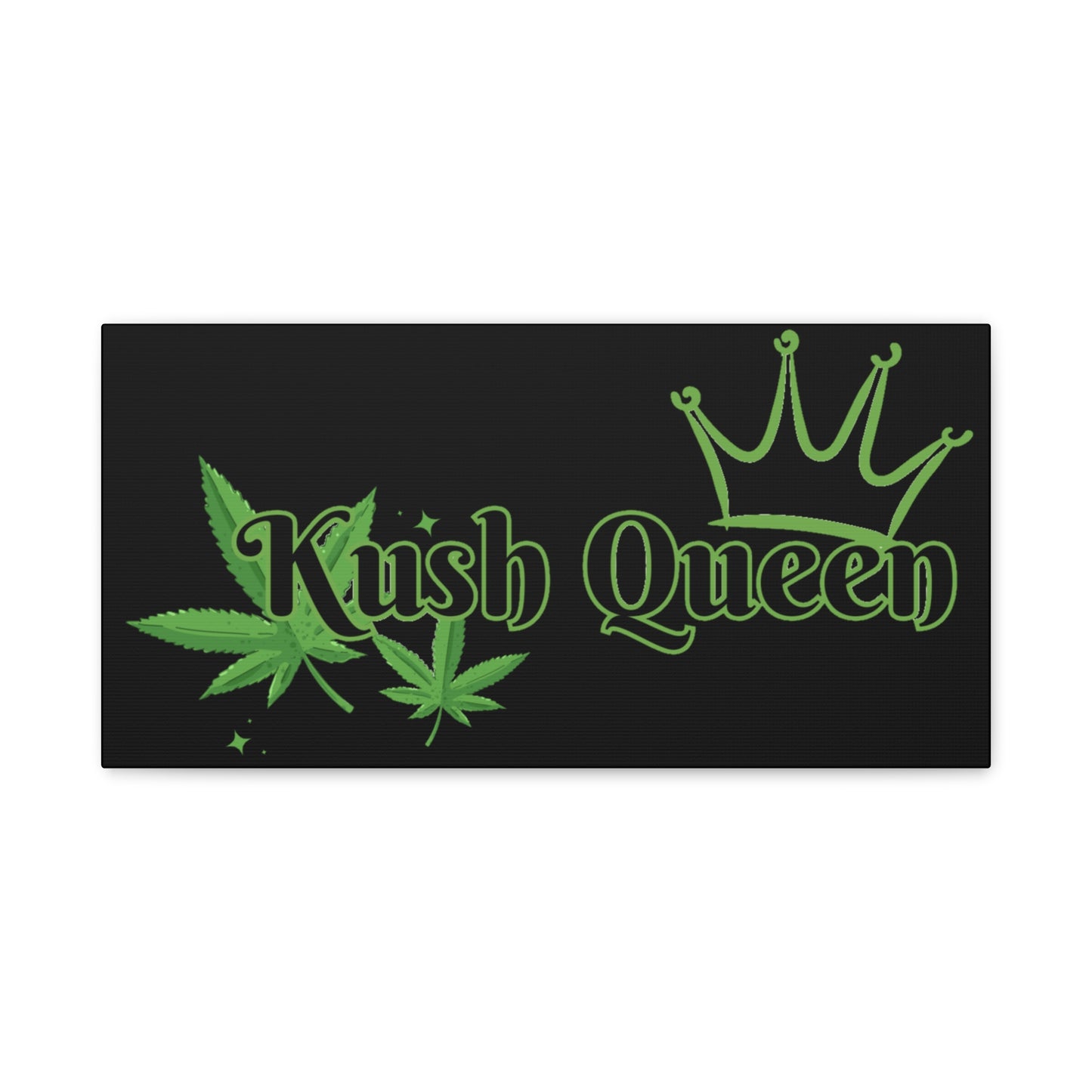 Kush Queen Matte Canvas Art, Cannabis Wall Decor, Stoner Home Decor, Greenery Wall Art, Gift for Her, High Vibe Artwork