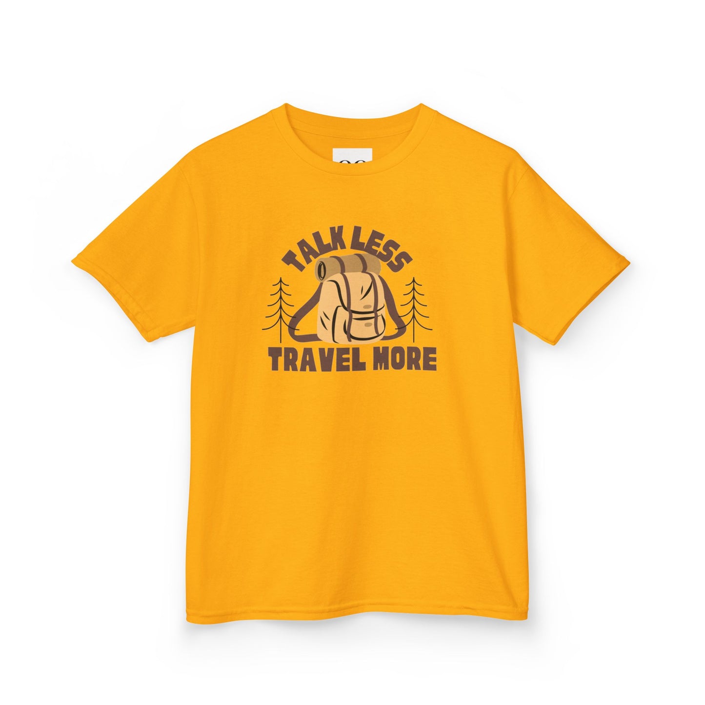 Kids Tee- Talk Less Travel More- Brown