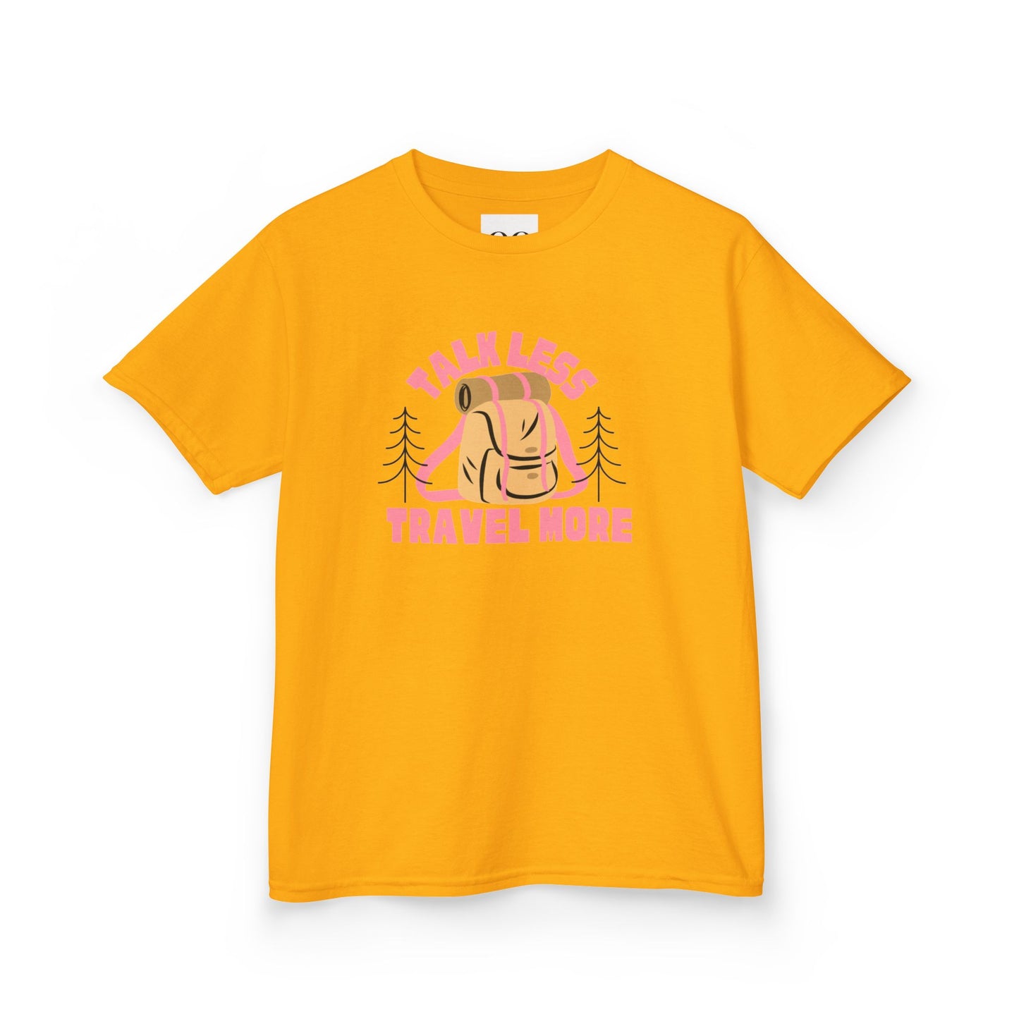 Kids Tee - talk less travel more- Pink