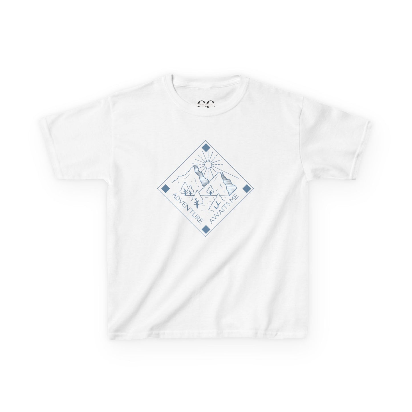 Kids Tee- Adventure Awaits Me- Blue
