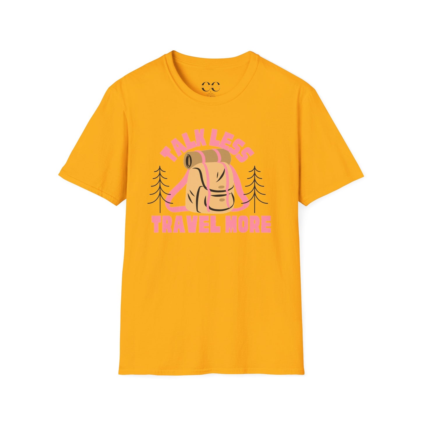 Womens Tshirt- Talk Less Travel More- Pink
