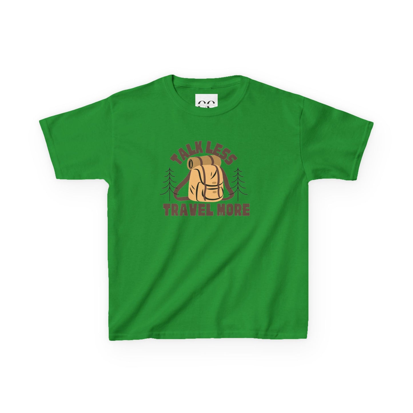 Kids Tee- Talk Less Travel More- Brown