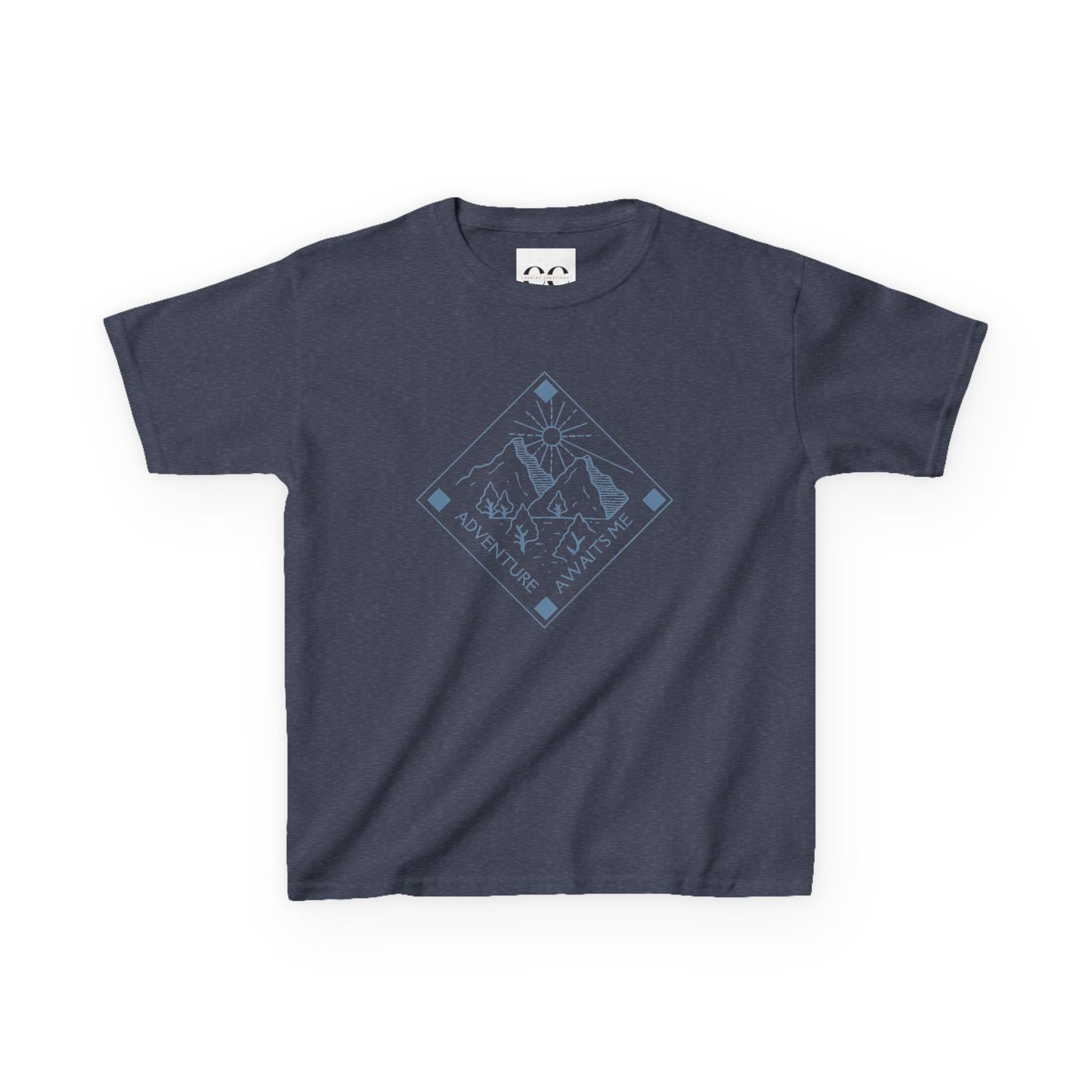 Kids Tee- Adventure Awaits Me- Blue