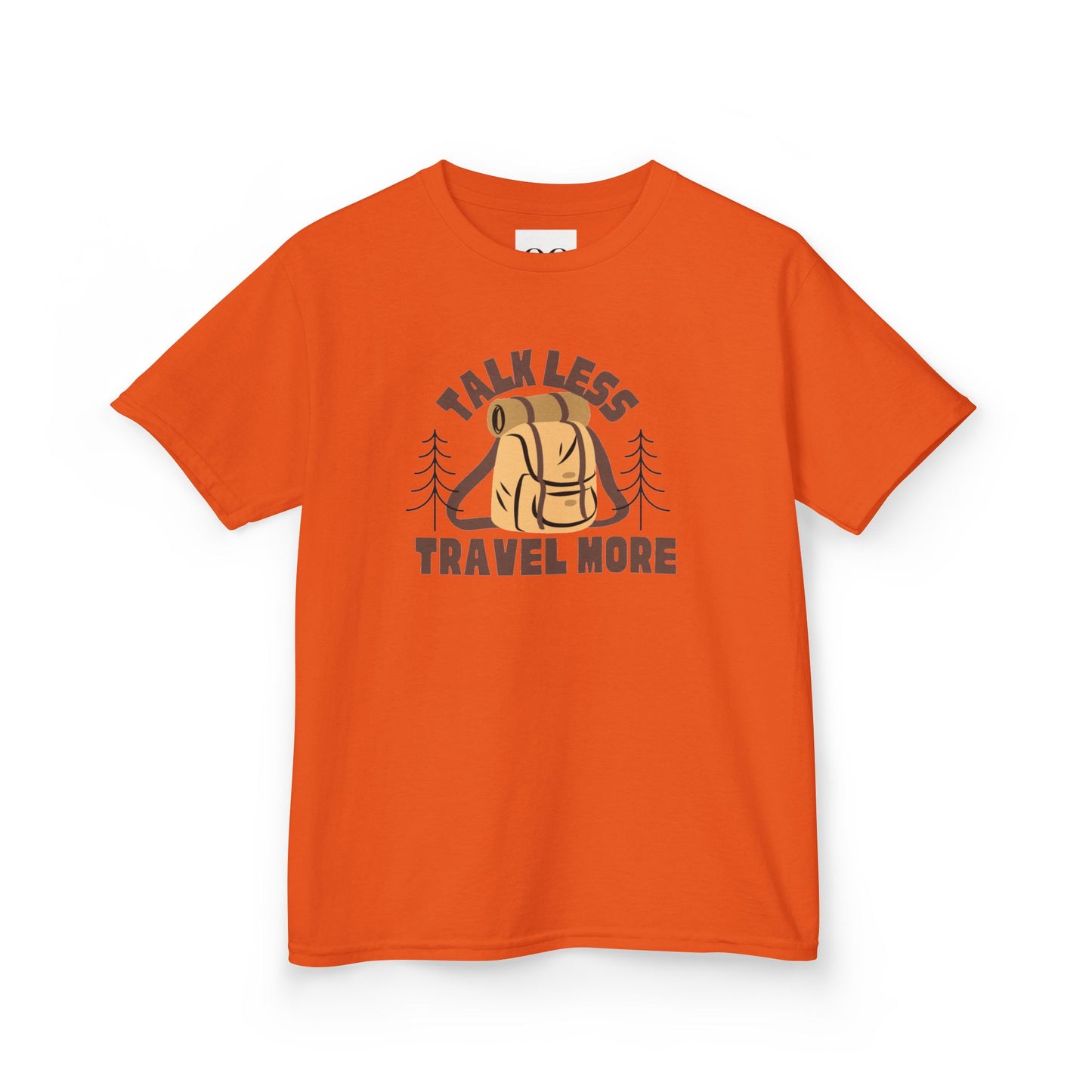 Kids Tee- Talk Less Travel More- Brown