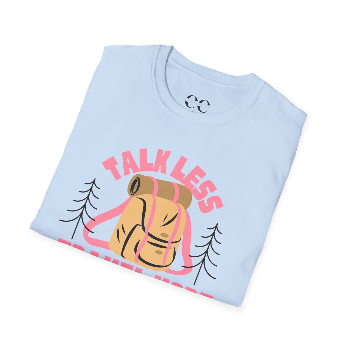 Womens Tshirt- Talk Less Travel More- Pink
