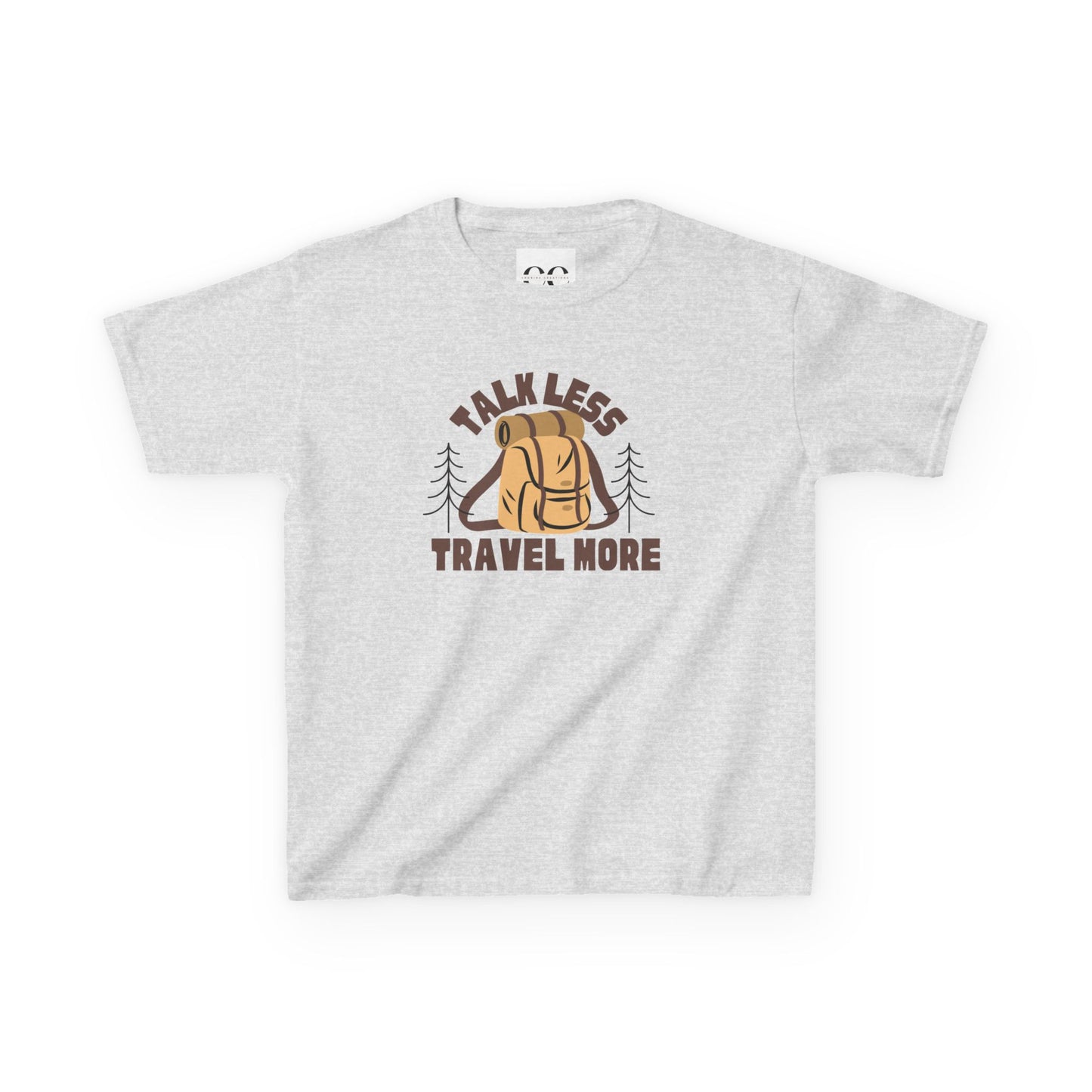 Kids Tee- Talk Less Travel More- Brown
