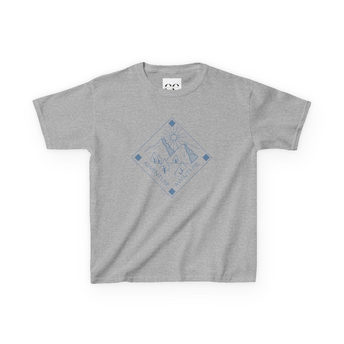 Kids Tee- Adventure Awaits Me- Blue