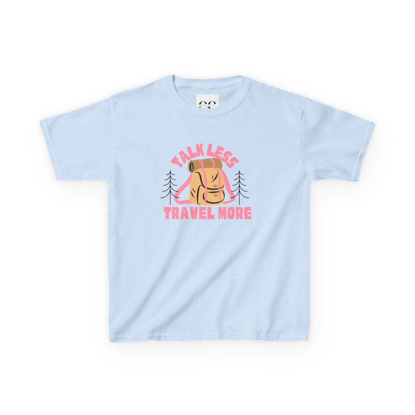 Kids Tee - talk less travel more- Pink