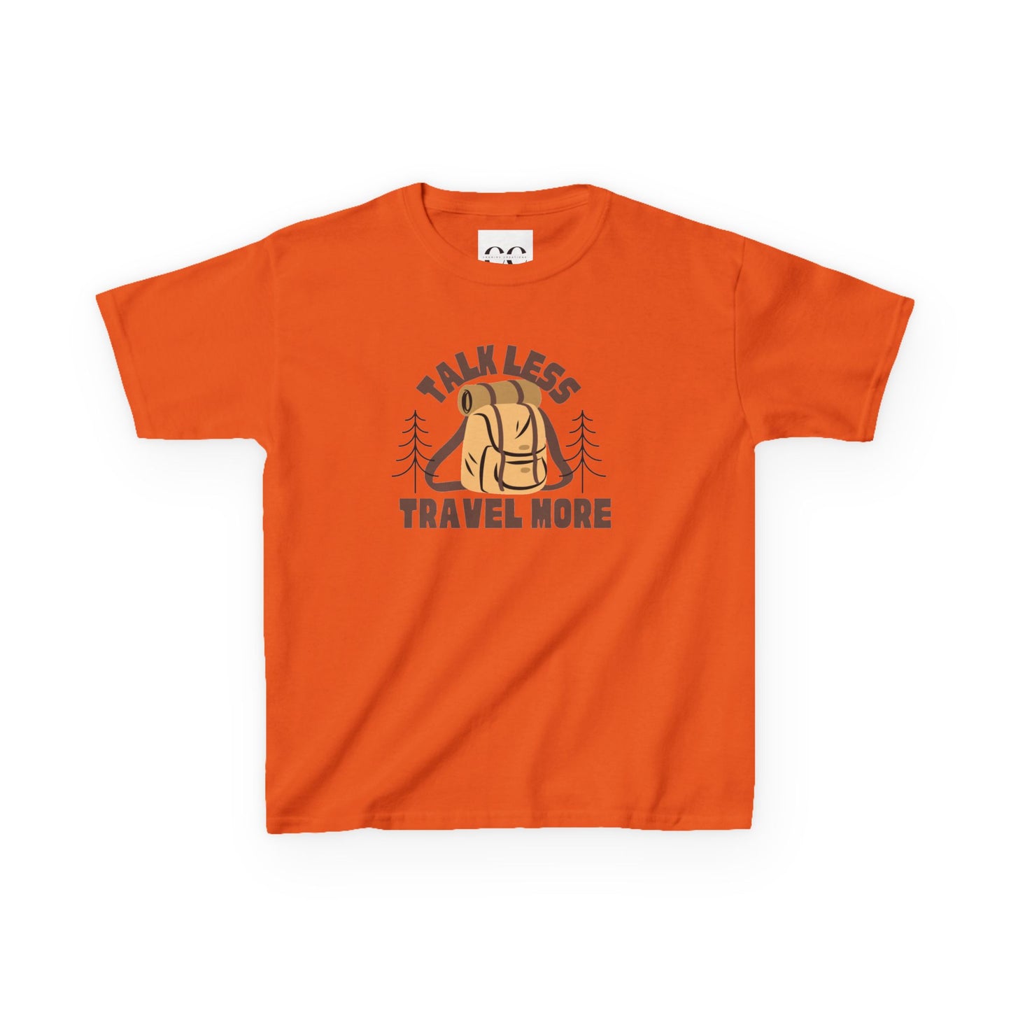 Kids Tee- Talk Less Travel More- Brown