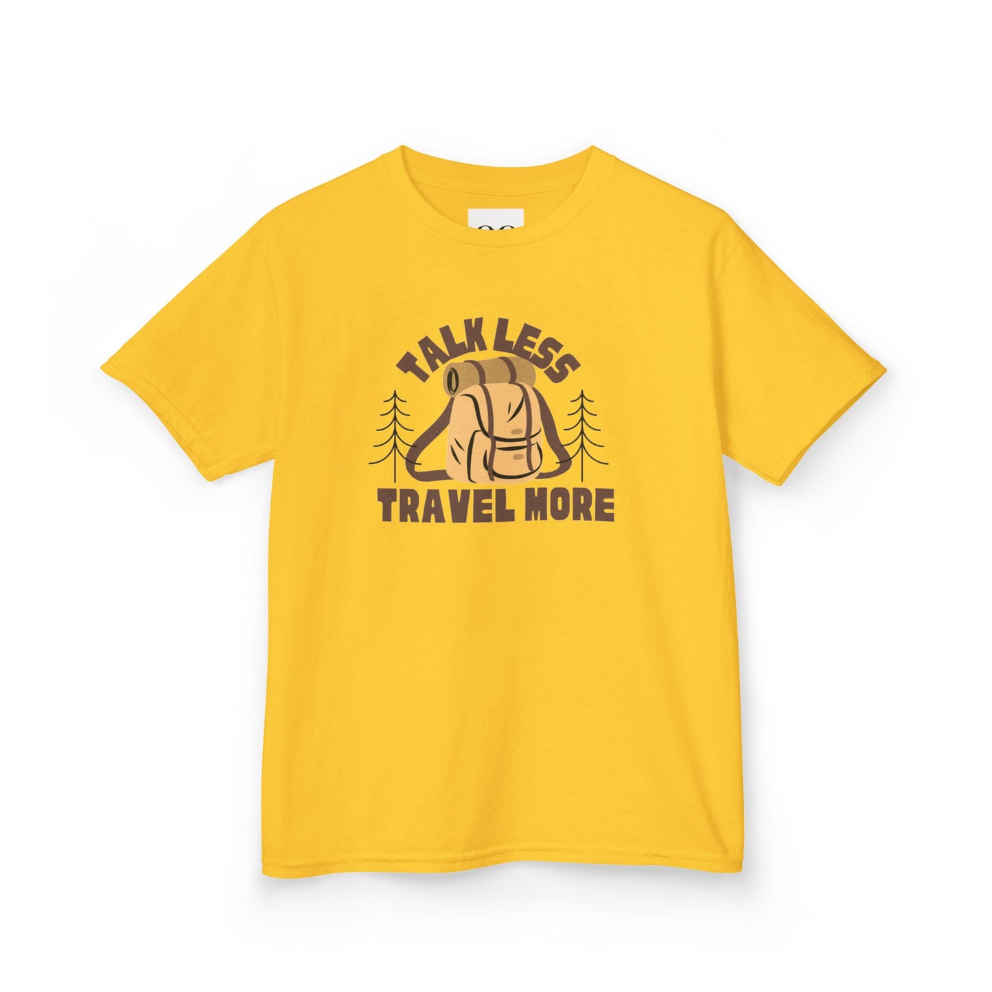 Kids Tee- Talk Less Travel More- Brown