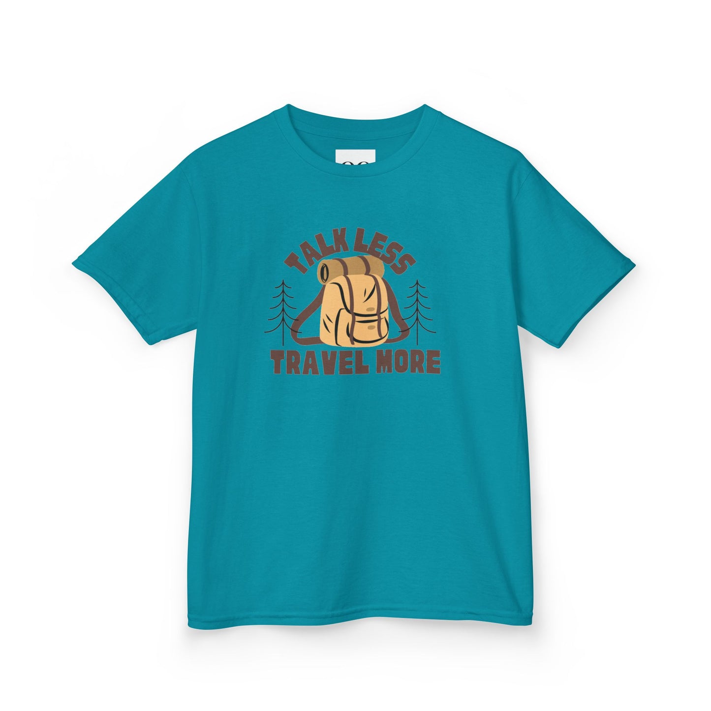 Kids Tee- Talk Less Travel More- Brown