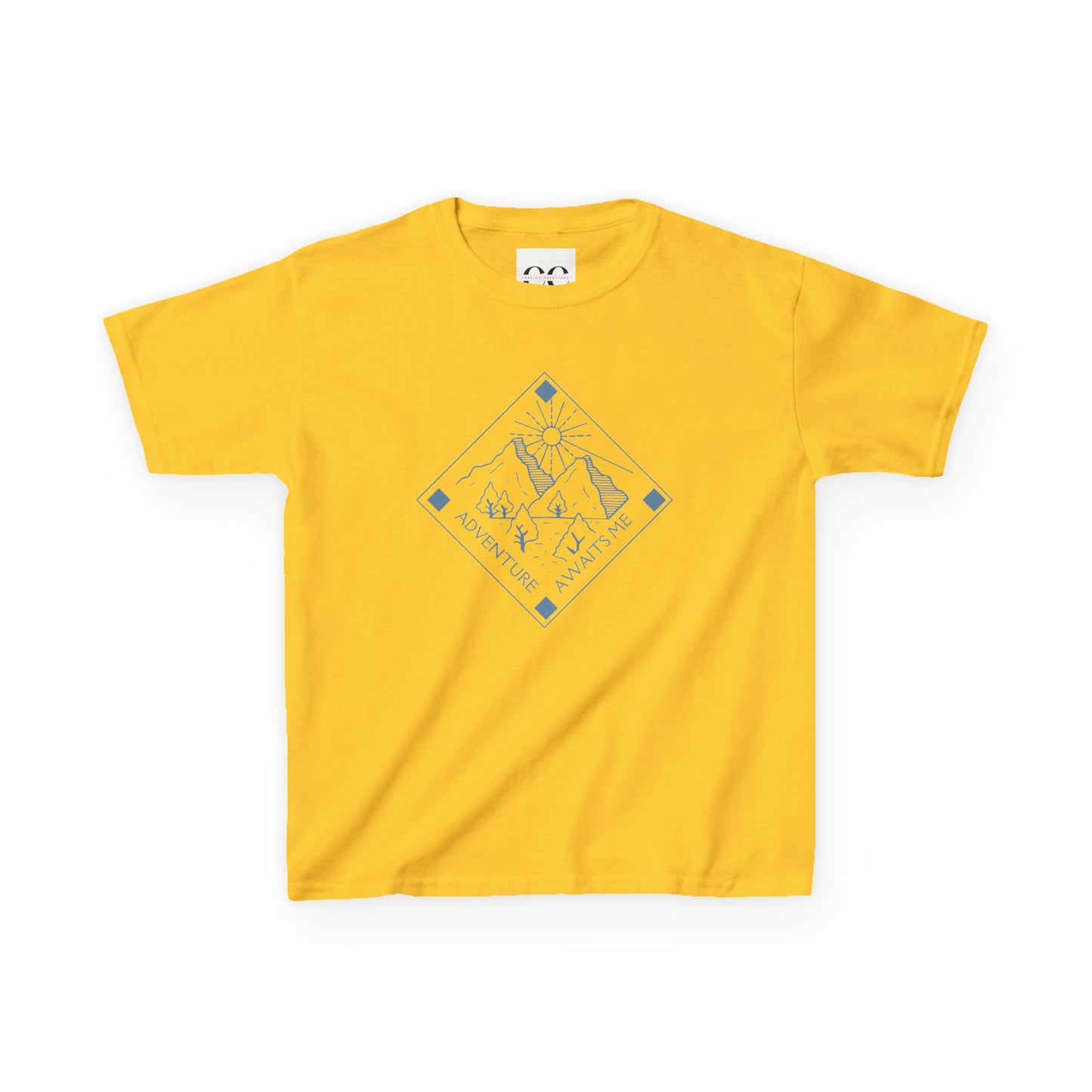 Kids Tee- Adventure Awaits Me- Blue