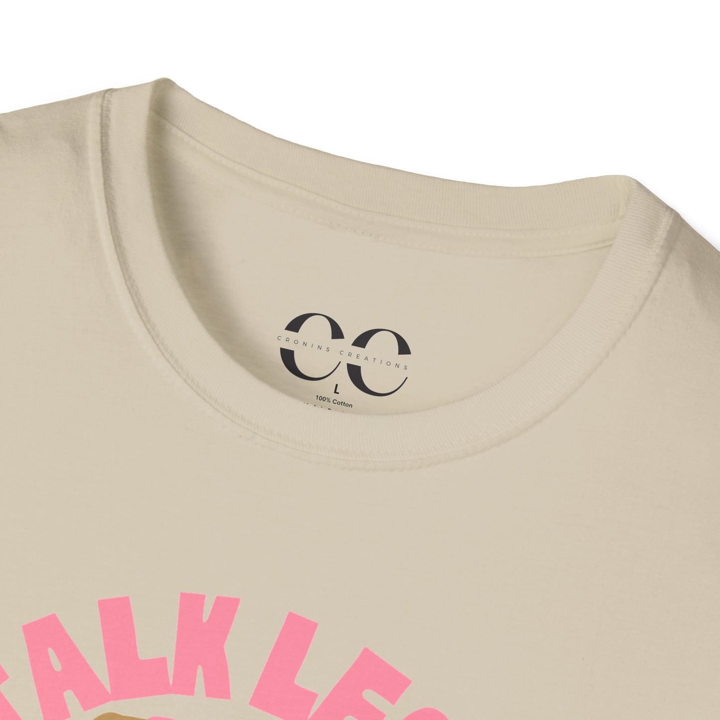 Womens Tshirt- Talk Less Travel More- Pink