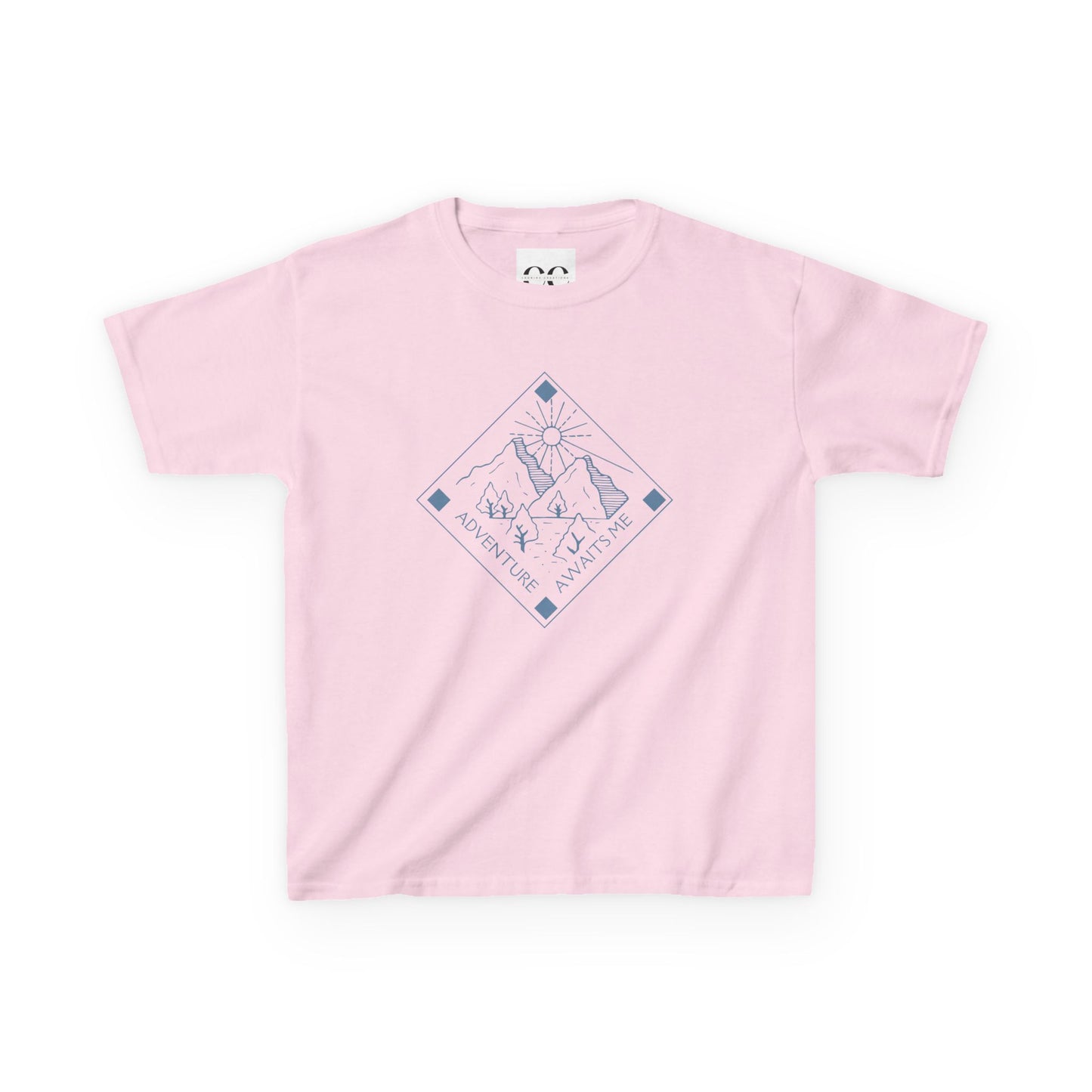 Kids Tee- Adventure Awaits Me- Blue