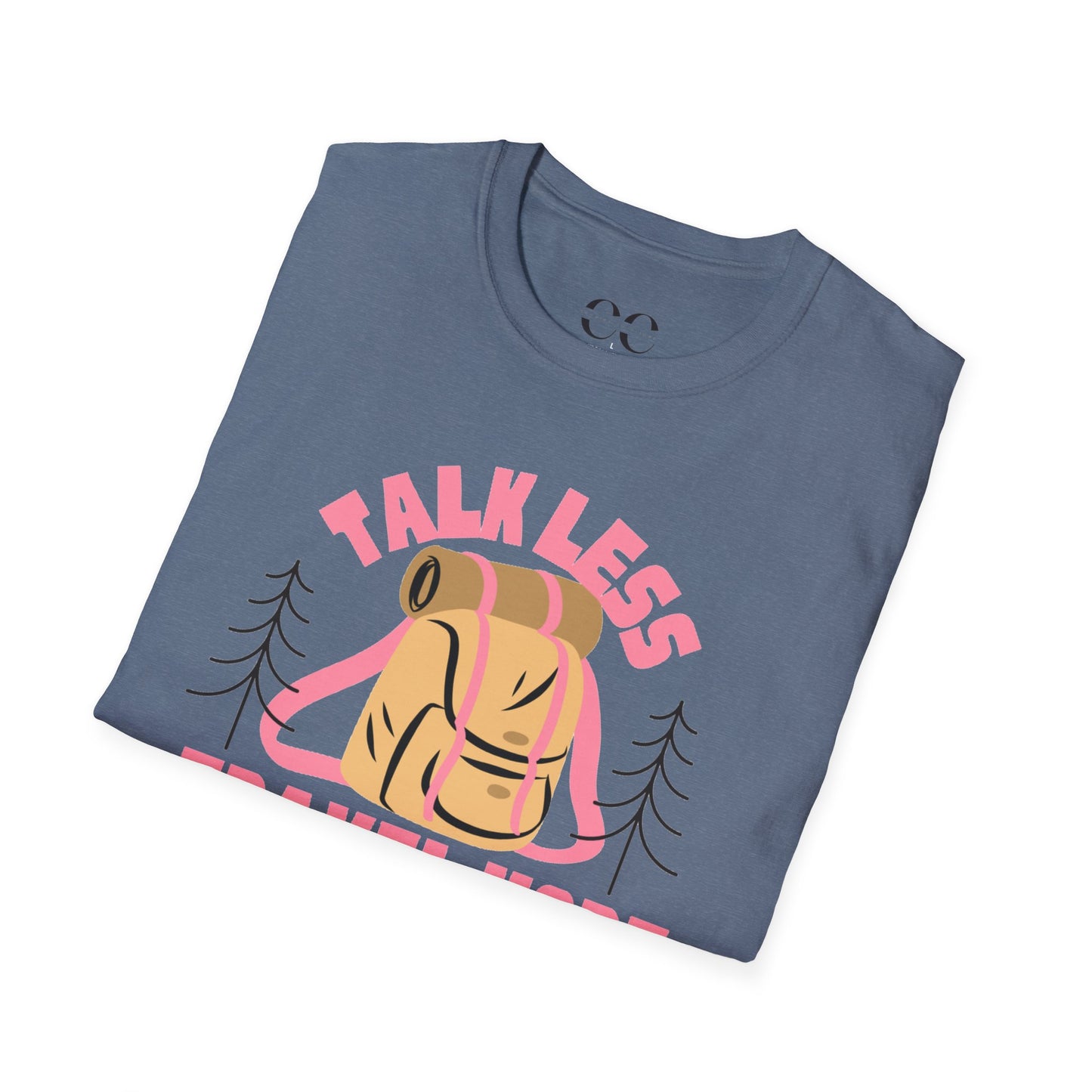 Womens Tshirt- Talk Less Travel More- Pink