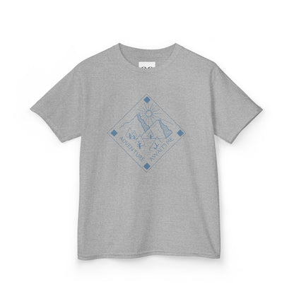 Kids Tee- Adventure Awaits Me- Blue