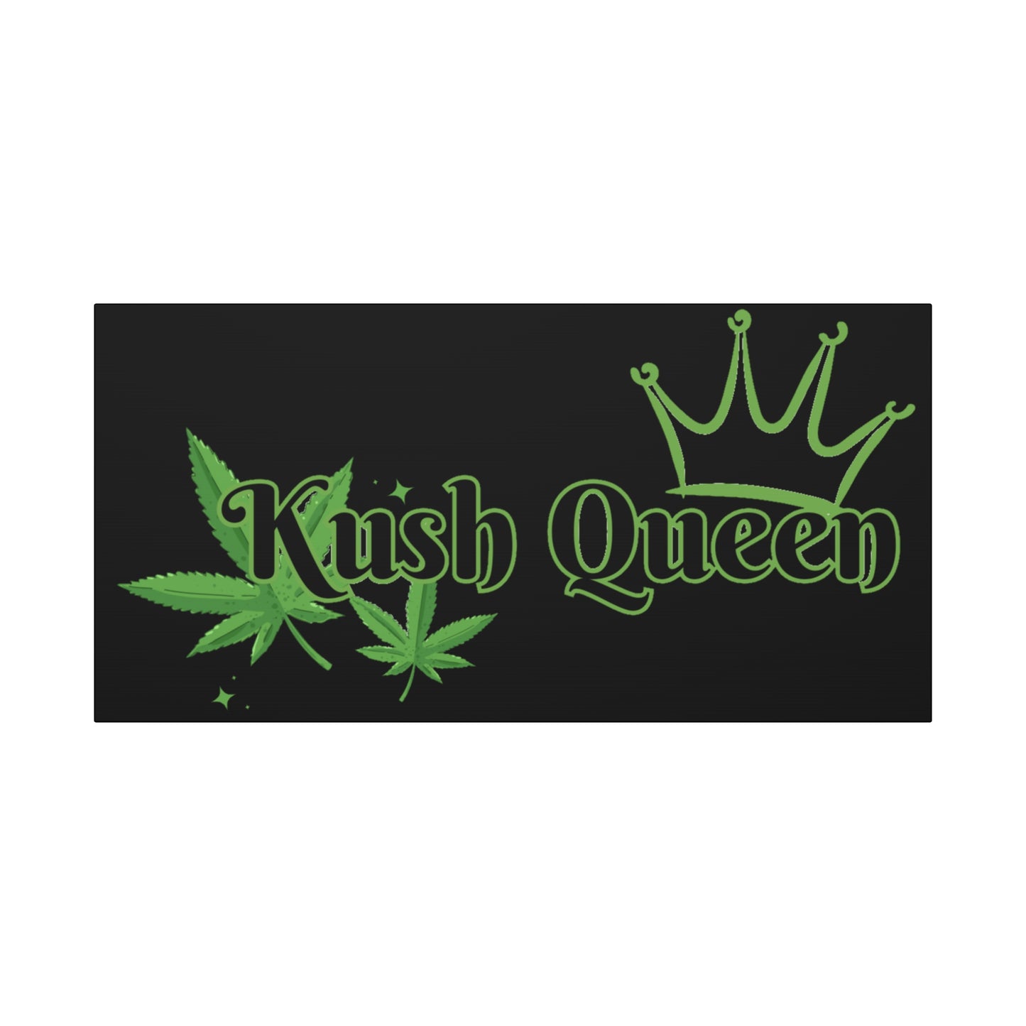 Kush Queen Matte Canvas Art, Cannabis Wall Decor, Stoner Home Decor, Greenery Wall Art, Gift for Her, High Vibe Artwork