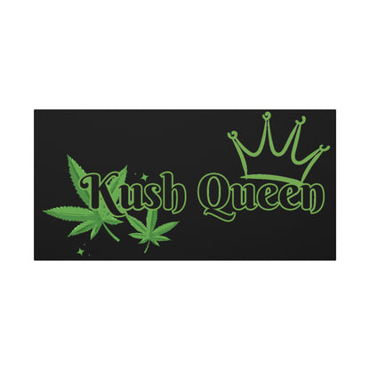Kush Queen Matte Canvas Art, Cannabis Wall Decor, Stoner Home Decor, Greenery Wall Art, Gift for Her, High Vibe Artwork