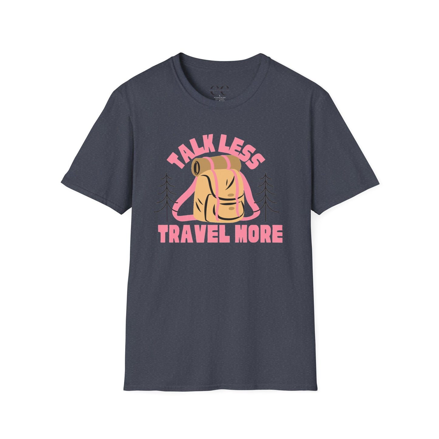Womens Tshirt- Talk Less Travel More- Pink
