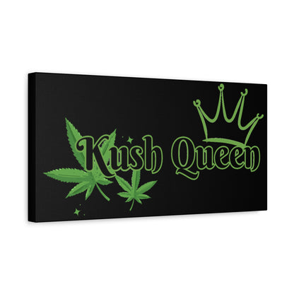 Kush Queen Matte Canvas Art, Cannabis Wall Decor, Stoner Home Decor, Greenery Wall Art, Gift for Her, High Vibe Artwork